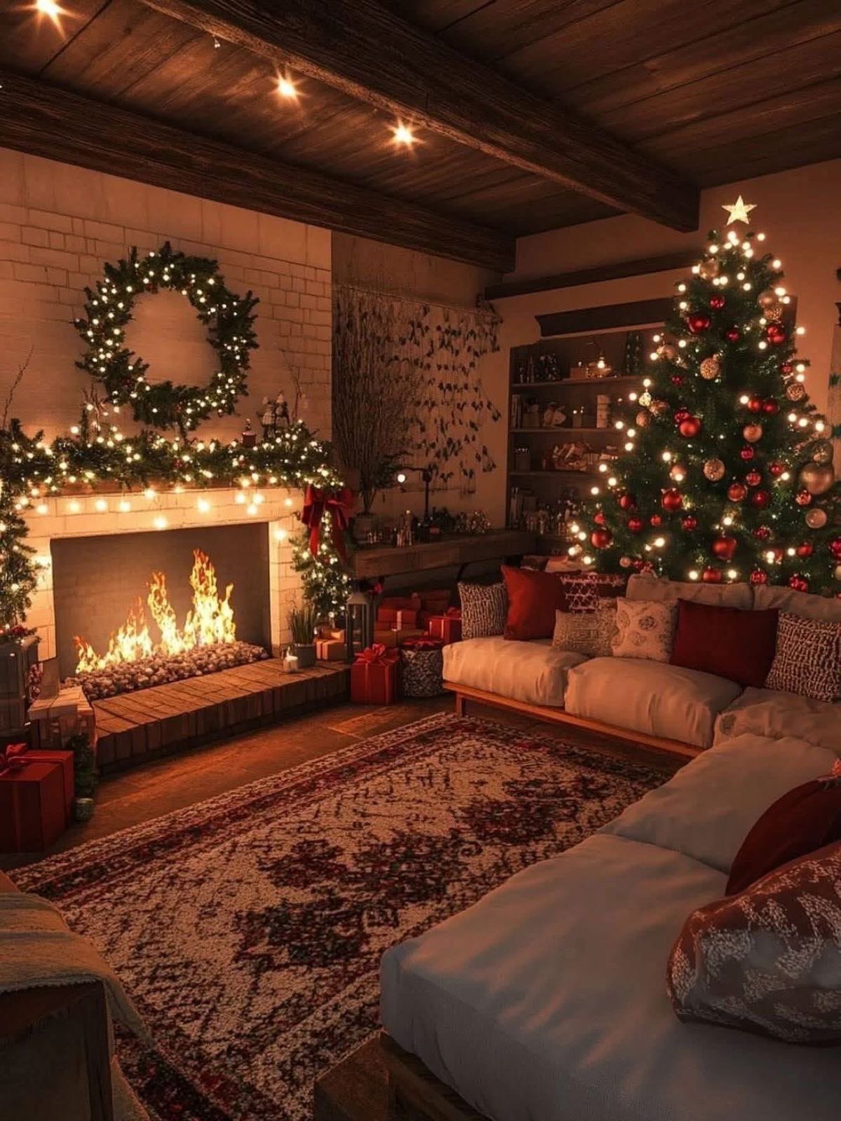 traditional theme chistmas livingroom traditional theme chistmas livingroom